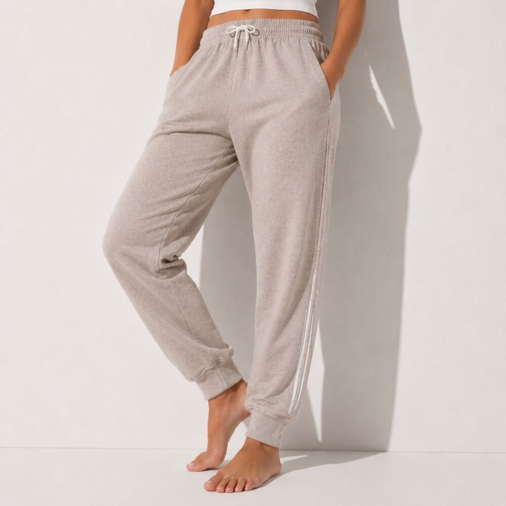 Kenneth Cole Active Jogger Pants Womens L Beige Drawstring Athletic Sweatpants